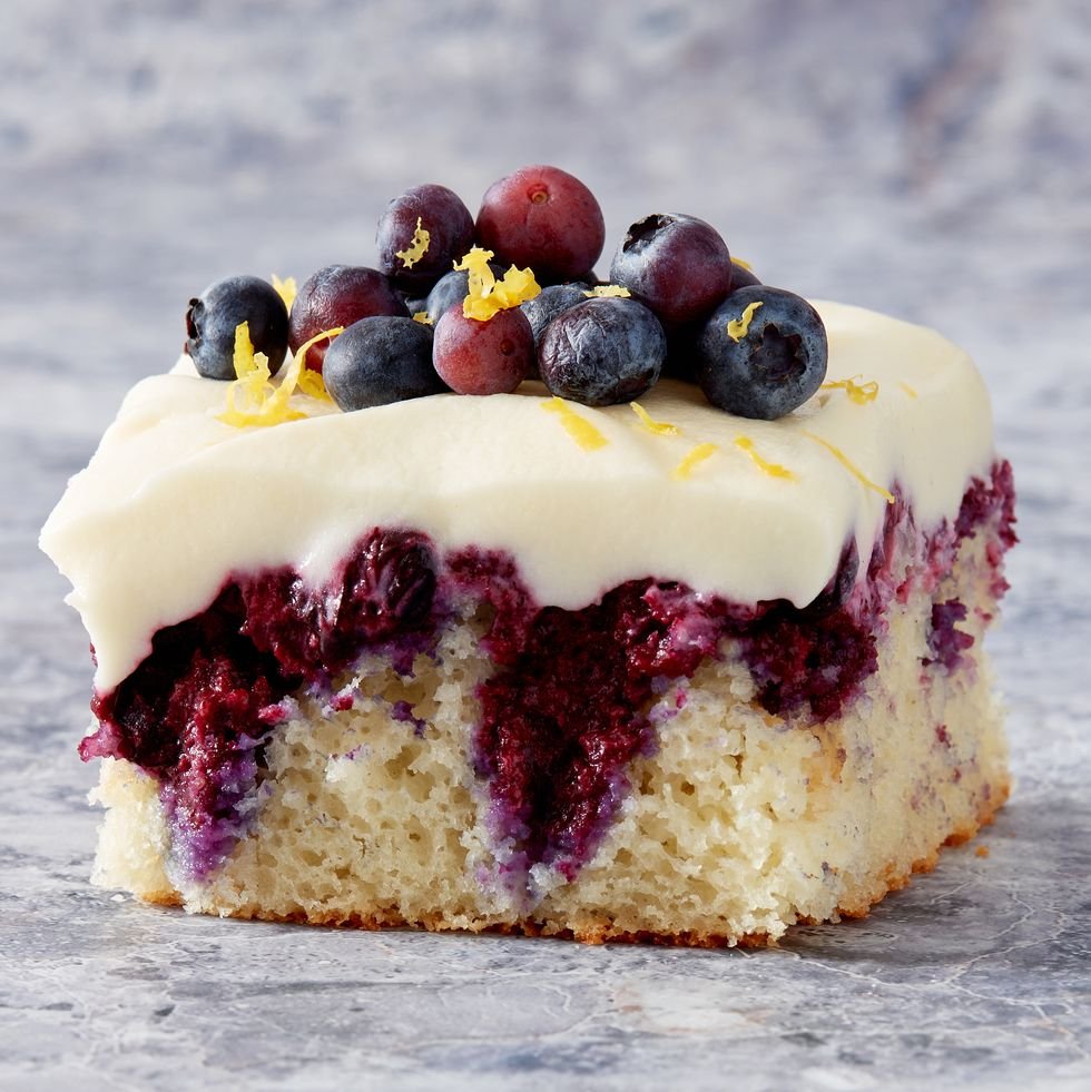 Lemon-Blueberry Poke Cake