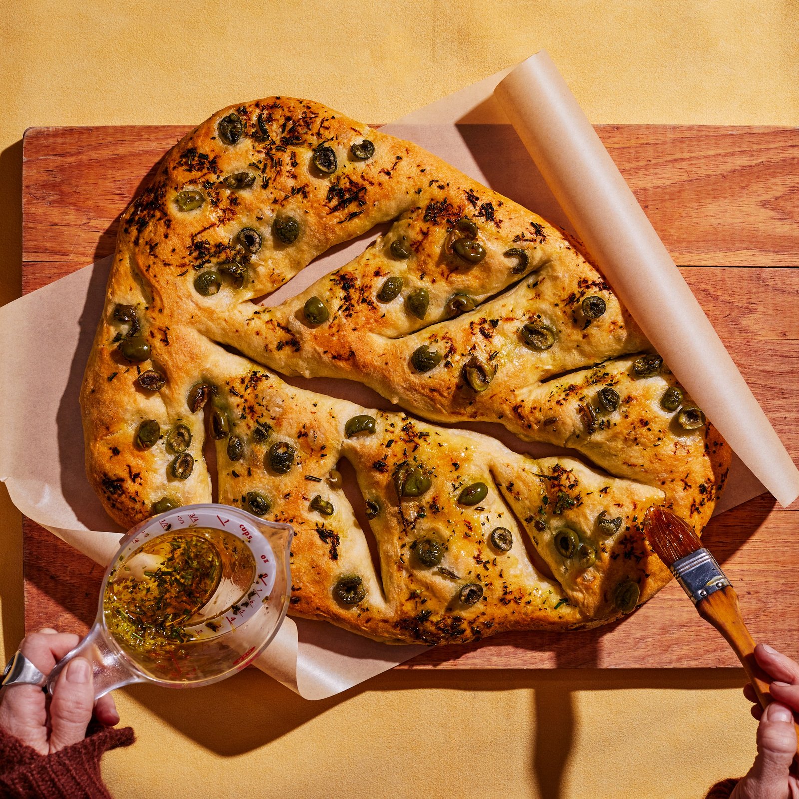 No-Knead Fougasse