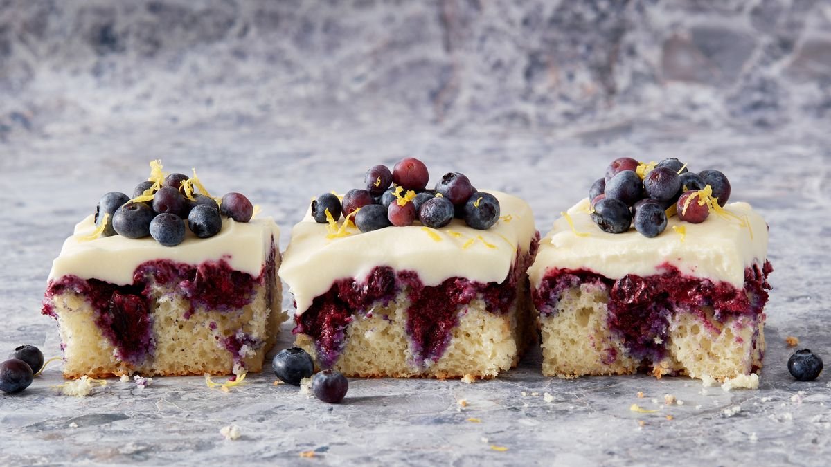 Lemon-Blueberry Poke Cake