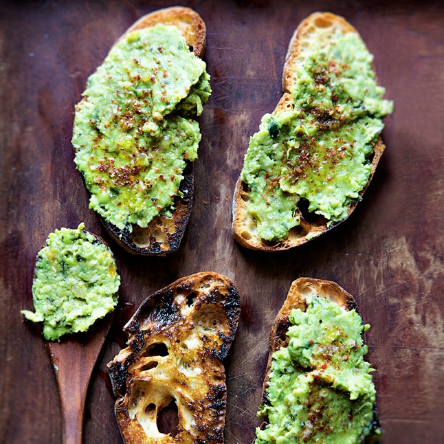 Toast with Lemony Pea Mash
